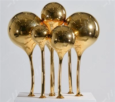 Escultura de árvore celeste em aço inoxidável polido