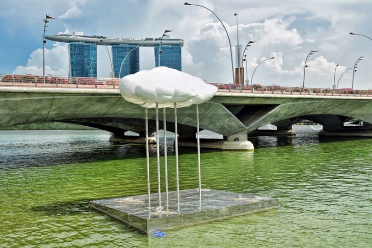 Escultura de aço inoxidável de folha perfurada