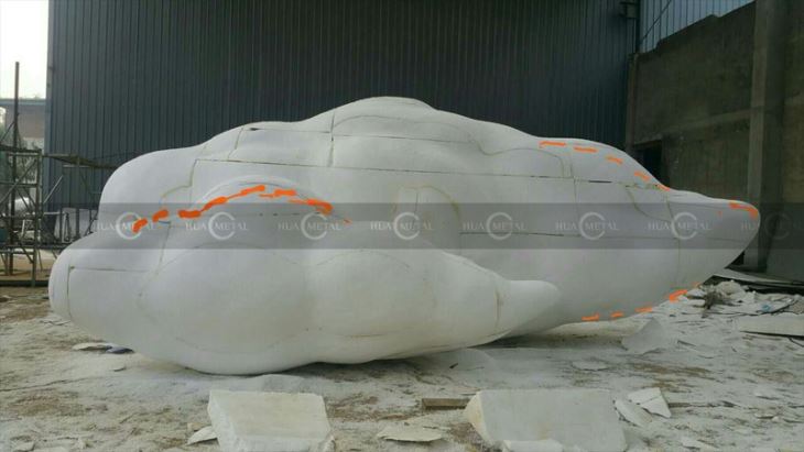 CNC Foam carving of raining 9 sculptures at Beijing factory