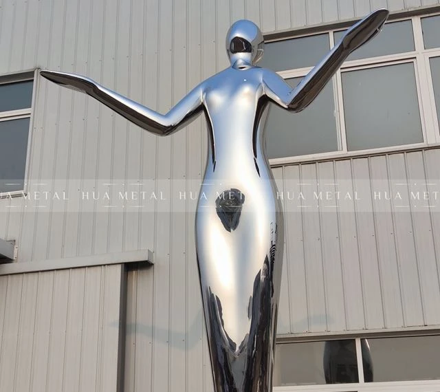 Polished Stainless Steel Statue
