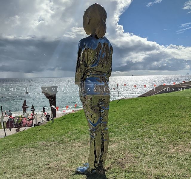 Escultura de Figura de Aço Inoxidável