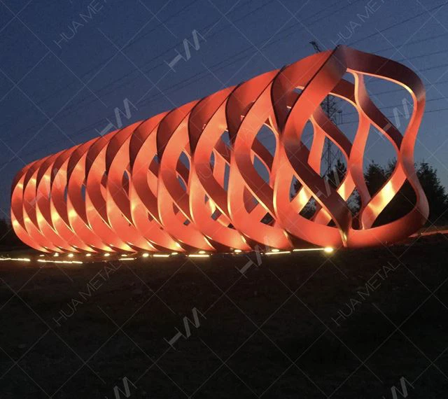 Large stainless steel light sculpture 03